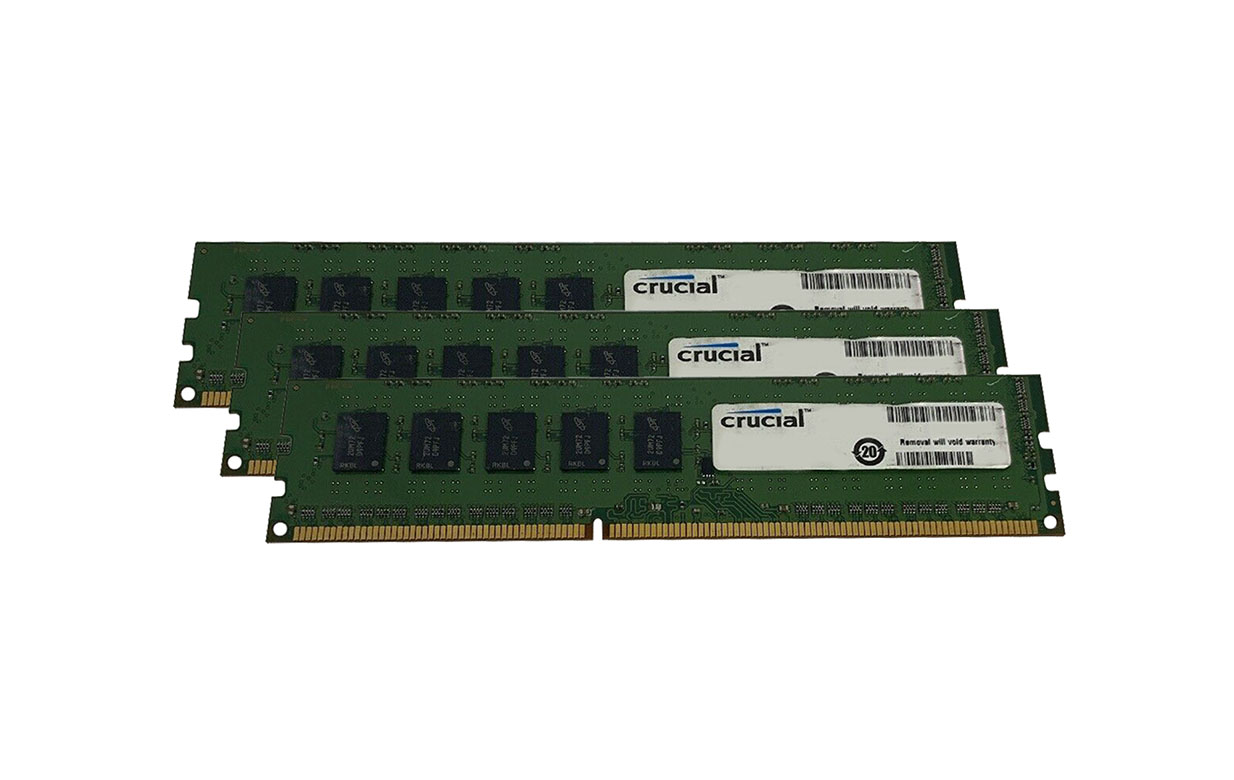 Crucial CT5047102 48GB Kit (3X16GB) DDR3-1600MHz PC3-12800 ECC Registered CL11 240-Pin DIMM 1.35V Dual Rank Memory